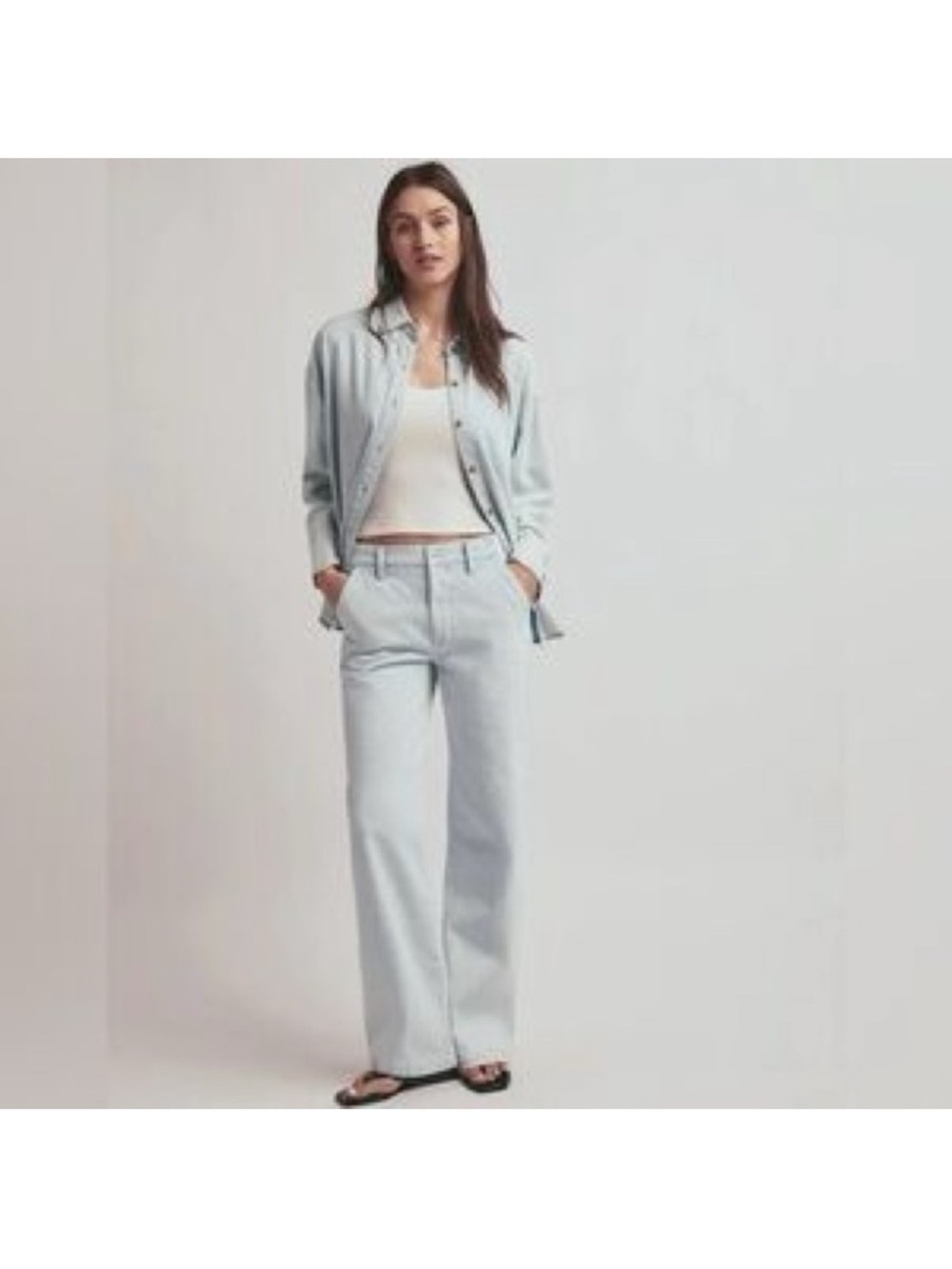 Favorite Daughter Light Blue High-Rise Wide-Leg Jeans